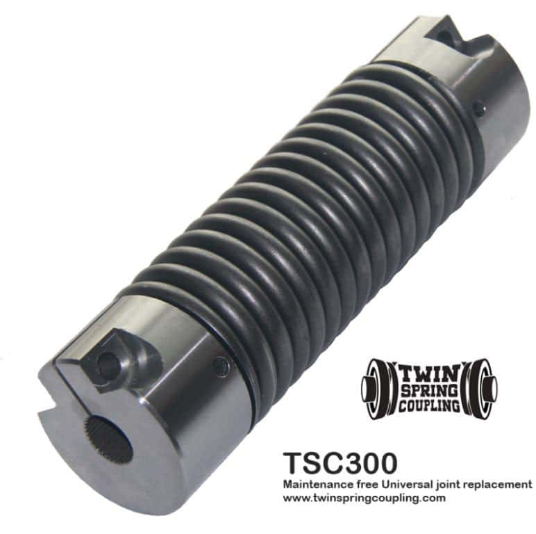 Twin Spring coupling TSC300 flexible coupling replaces universal joints, servo, beam, bellows and elastomeric couplings