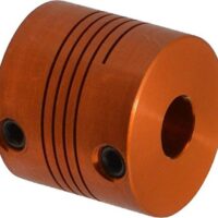 Lovejoy ES075 68514456622 Single Beam Set Screw Style Coupling, Aluminum, Inch, 3/16" Bore A Diameter, 3/16" Bore B Diameter, 0.748" OD, 0.748" Overall Coupling Length, 5 lb-in Nominal Torque, No Keyway, 10000 Max RPM