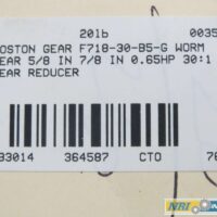 BOSTON GEAR F718-30-B5-G 5/8 IN 7/8 IN 0.65HP 30:1 WORM GEAR REDUCER B364587 - Image 4