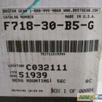 NEW BOSTON GEAR F718-30-B5-G 0.65HP 30:1 WORM GEAR REDUCER D421895 16 NEW BOSTON GEAR F718-30-B5-G 0.65HP 30:1 WORM GEAR REDUCER D421895 - Image 7