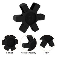 MingQiEven 8 Pcs Solid Type Spider Center Inserts L095 Flexible NBR Rubber Spider Inserts Fits for L Jaw Coupling Set, Black 9 MingQiEven 8 Pcs Solid Type Spider Center Inserts L095 Flexible NBR Rubber Spider Inserts Fits for L Jaw Coupling Set, Black - Image 3