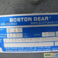 BOSTON GEAR F718-30-B5-G 5/8 IN 7/8 IN 0.65HP 30:1 WORM GEAR REDUCER B364587 - Image 3