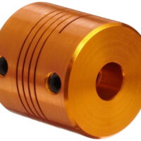 Lovejoy ES075 68514456672 Single Beam Set Screw Style Coupling, Aluminum, Metric, 5 mm Bore A Diameter, 5 mm Bore B Diameter, 0.748" OD, 0.748" Overall Coupling Length, 5 lb-in Nominal Torque, No Keyway, 10000 Max RPM