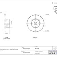 Boston Gear D1124 Worm Gear, Plain, 20 PA Pressure Angle, 0.188" Bore, 30:1 Ratio, 60 TEETH, RH - Image 4
