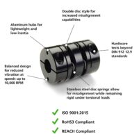 Alternative view of Ruland DCD12-4-4-A Double Disc Coupling Clamp Style 1/4 In Bore