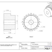 Boston Gear QDH24 Spur Gear, 14.5 Pressure Angle, Non-Metallic, Inch, 12 Pitch, 0.625" Bore, 2.167" OD, 0.750" Face Width, 24 Teeth 7 Boston Gear QDH24 Spur Gear, 14.5 Pressure Angle, Non-Metallic, Inch, 12 Pitch, 0.625" Bore, 2.167" OD, 0.750" Face Width, 24 Teeth - Image 3