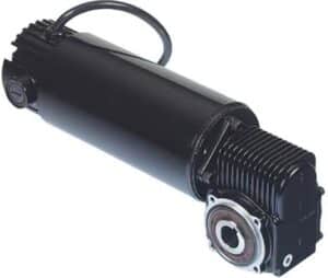 Bison Gear & Engineering 021-756-3405 - Right Angle Brushed DC Gearmotor - Right Angle Shaft, 5.2 :1 Ratio, 1/8 hp, 12 V, TENV, Footed/Face Mount